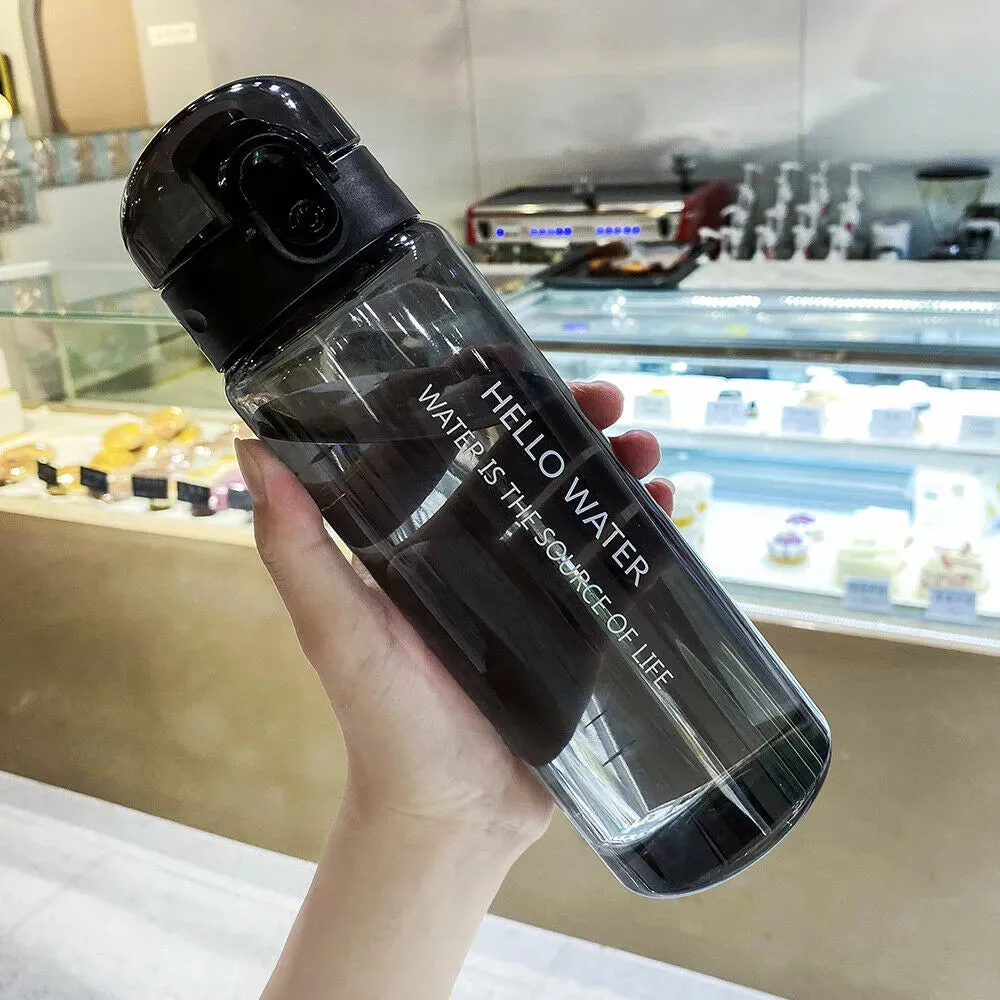 Sports Water Bottle 780ml Portable Travel Clear Leakproof Drinking Bottle for Gym Fitness Outdoor