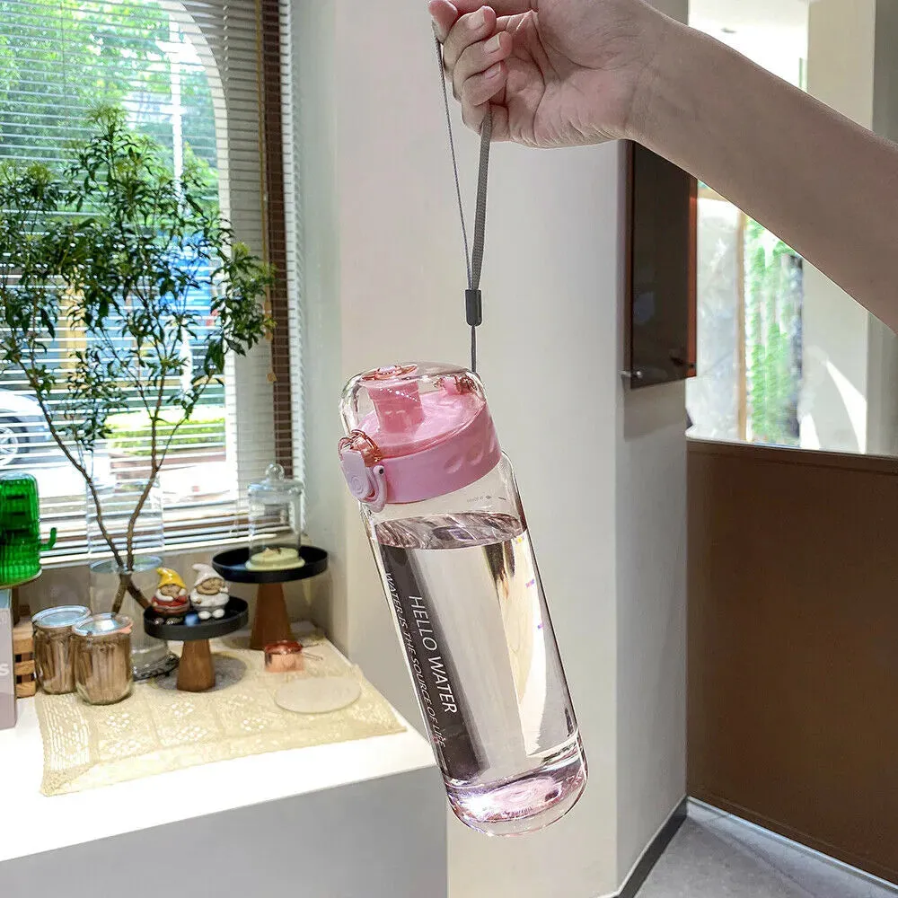 Sports Water Bottle 780ml Portable Travel Clear Leakproof Drinking Bottle for Gym Fitness Outdoor
