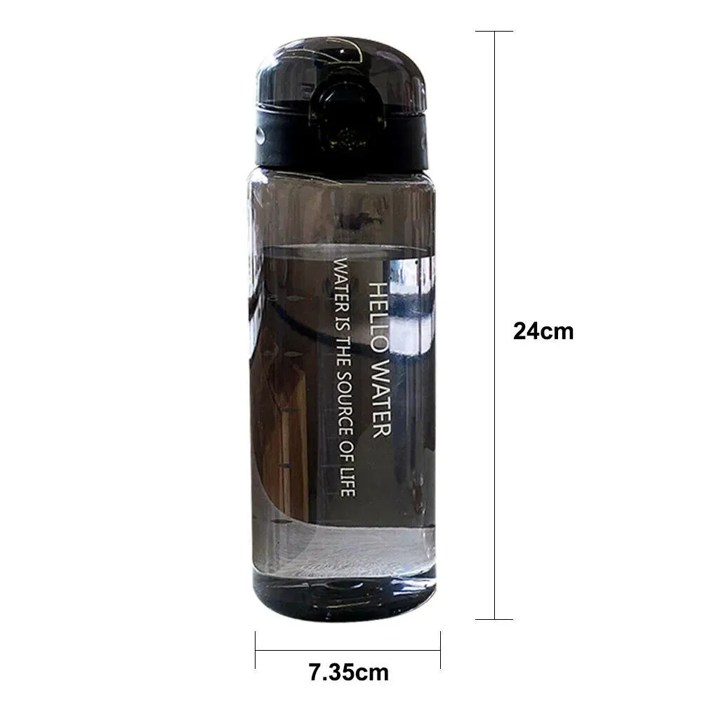 Sports Water Bottle 780ml Portable Travel Clear Leakproof Drinking Bottle for Gym Fitness Outdoor