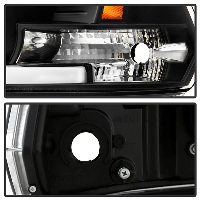 Spyder Projector Headlights Dodge Ram 1500 (09-18) 2500/3500 (10-19) Halogen Model [Platinum Series - Switchback LED Turn Signal Lights] Black Housing