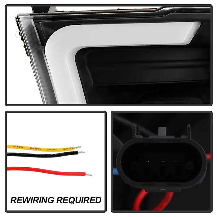 Spyder Projector Headlights Dodge Ram 1500 (09-18) 2500/3500 (10-19) Halogen Model [Platinum Series - Switchback LED Turn Signal Lights] Black Housing