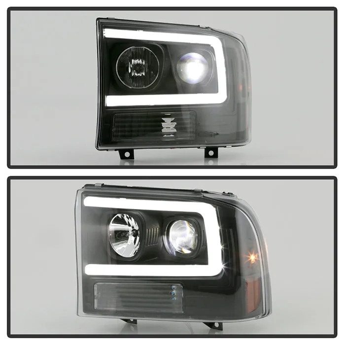 Spyder Projector Headlights F250 (99-04) Excursion (00-04) LED Light Bar - Black / Chrome / Smoke