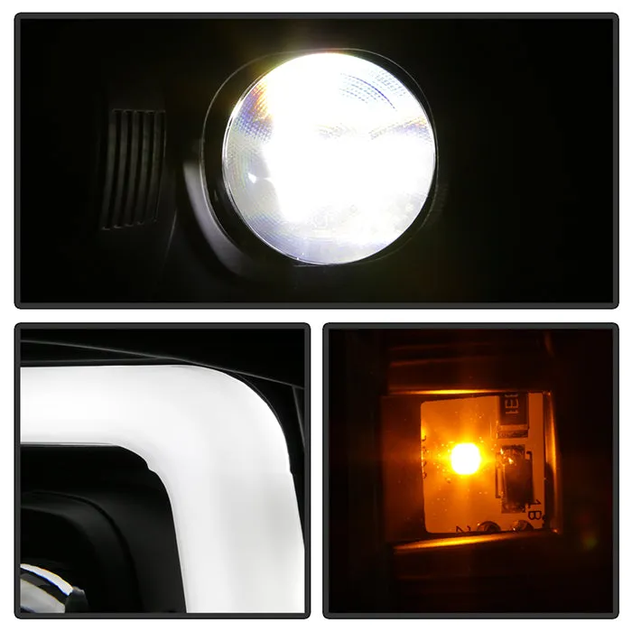 Spyder Projector Headlights F250 (99-04) Excursion (00-04) LED Light Bar - Black / Chrome / Smoke