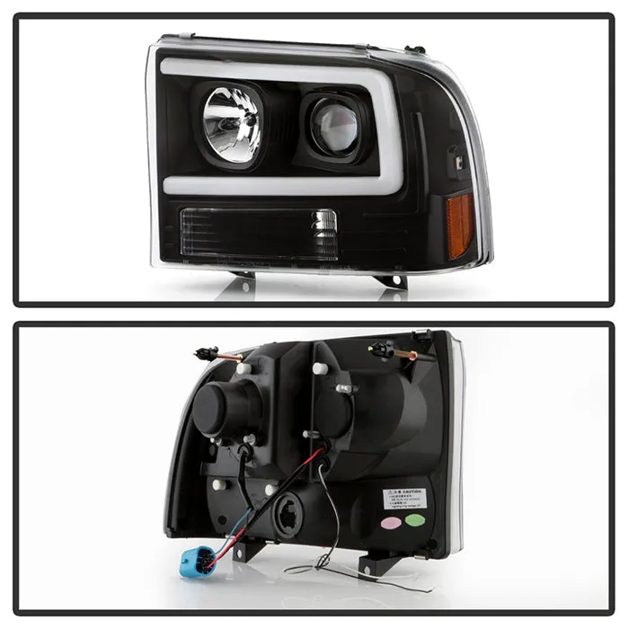 Spyder Projector Headlights F250 (99-04) Excursion (00-04) LED Light Bar - Black / Chrome / Smoke