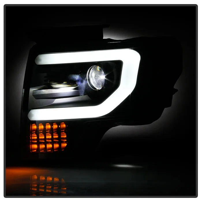 Spyder Projector Headlights Ford F150 (2009-2014) Halogen Model Light Bar - without / with Sequential Turn Signal