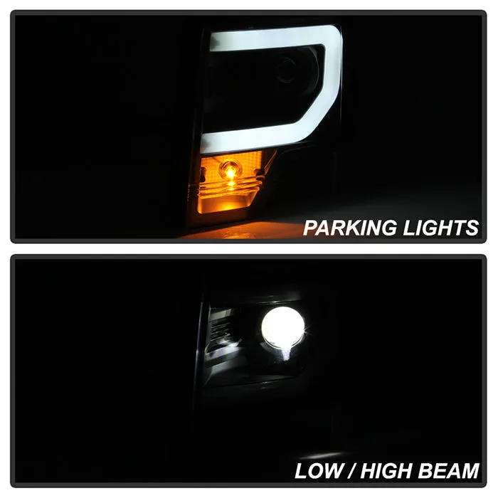 Spyder Projector Headlights Ford F150 (2009-2014) Halogen Model Light Bar - without / with Sequential Turn Signal