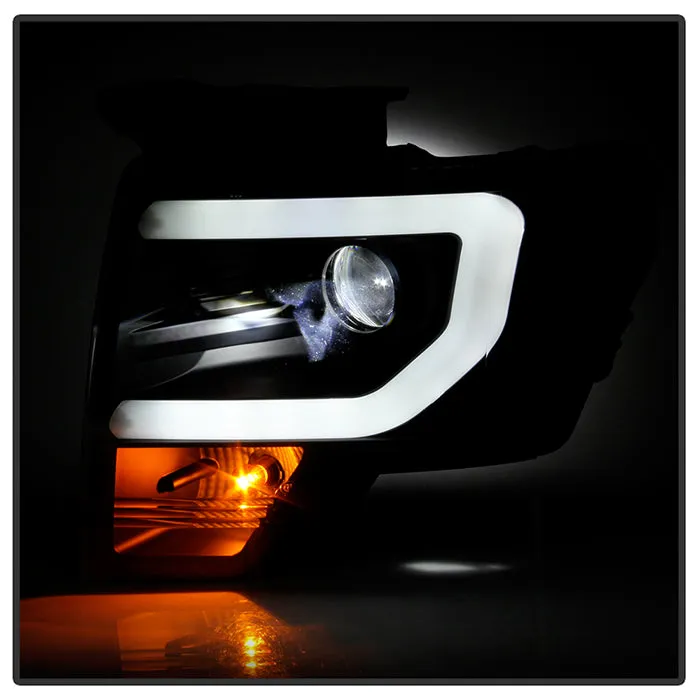 Spyder Projector Headlights Ford F150 (2009-2014) Halogen Model Light Bar - without / with Sequential Turn Signal