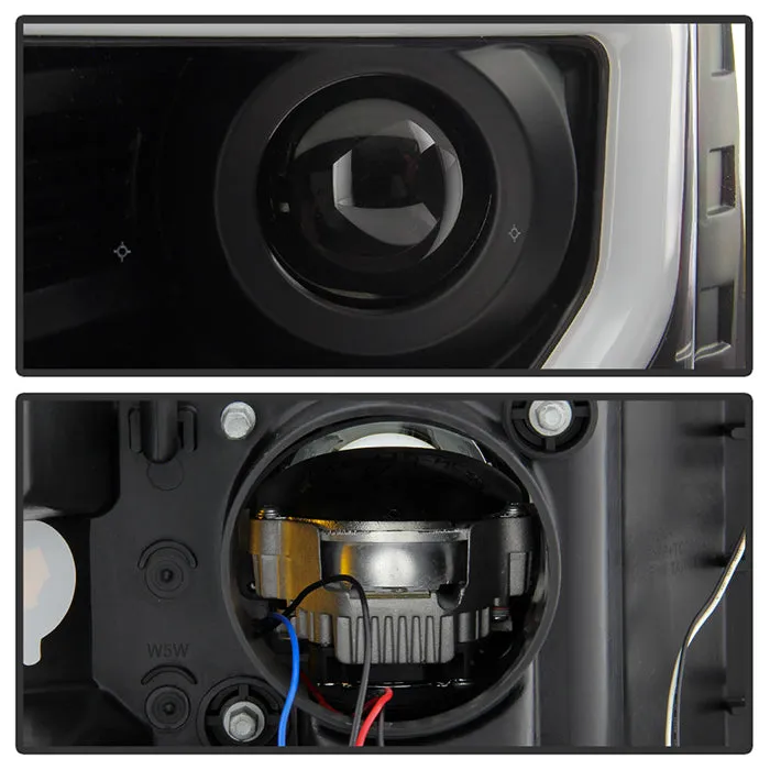 Spyder Projector Headlights Ford F150 (2009-2014) Halogen Model Light Bar - without / with Sequential Turn Signal