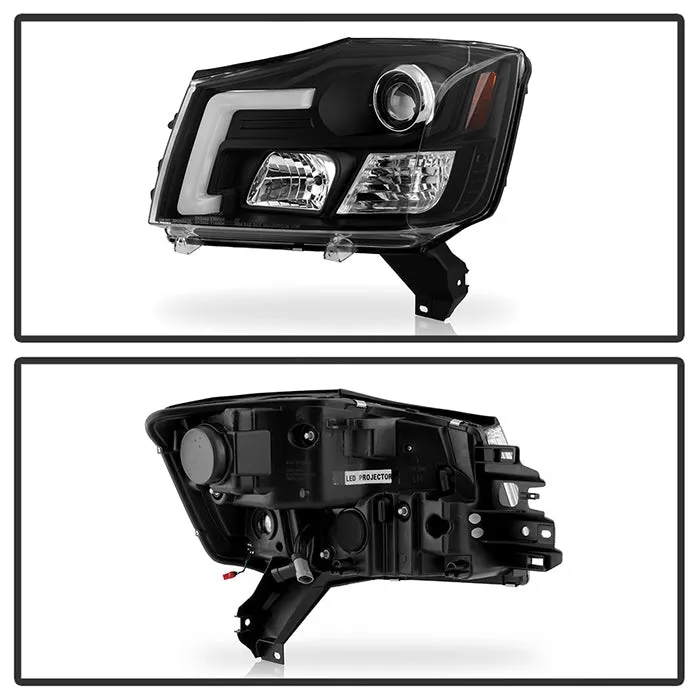 Spyder Projector Headlights Nissan Armada (04-07) [Platinum Series] Black Housing