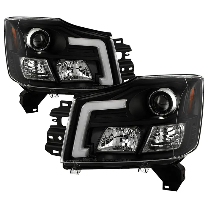 Spyder Projector Headlights Nissan Armada (04-07) [Platinum Series] Black Housing
