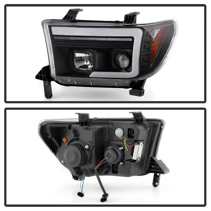 Spyder Projector Headlights Toyota Tundra (07-09) [Platinum Series - Sequential LED Turn Signal] Black Housing