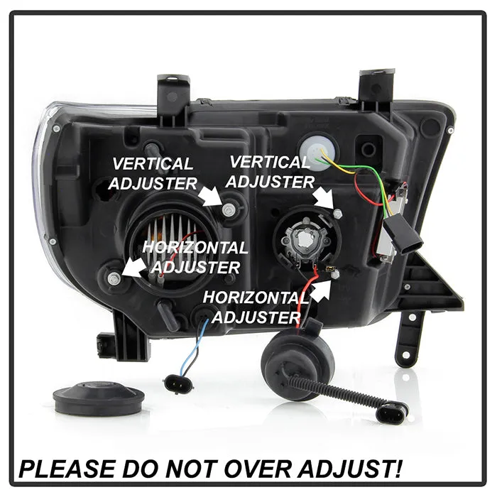 Spyder Projector Headlights Toyota Tundra (07-09) [Platinum Series - Sequential LED Turn Signal] Black Housing