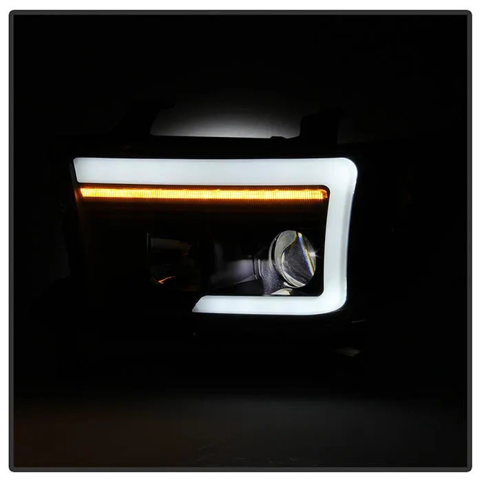 Spyder Projector Headlights Toyota Tundra (07-09) [Platinum Series - Sequential LED Turn Signal] Black Housing