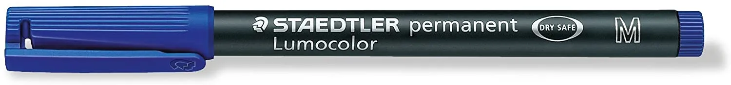 Staedtler 317-03 Lumocolor OHP Permanent Pen Blue Box of 10pcs