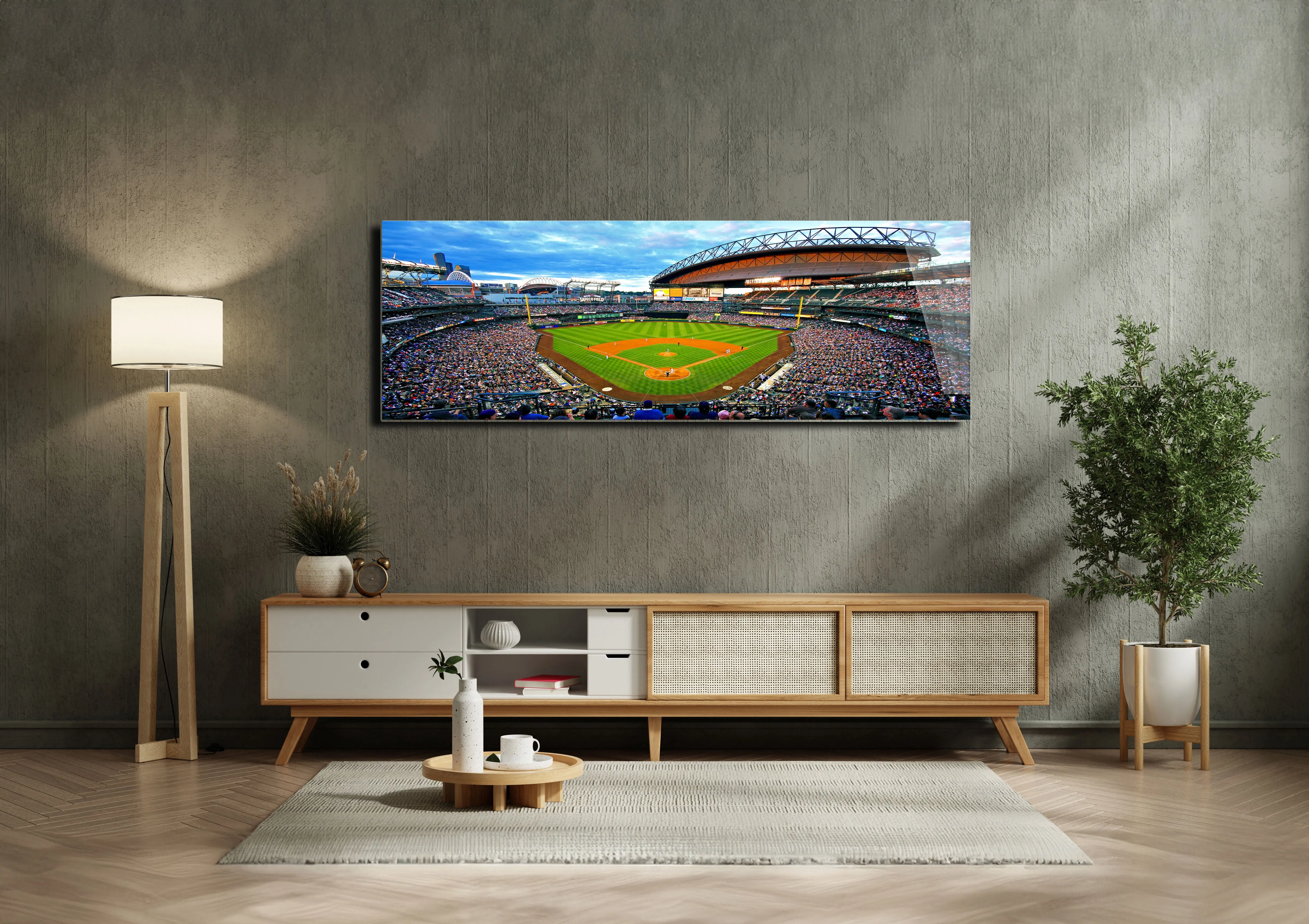 T-mobile park baseball stadium - Seattle stadium panoramic metal print by PortriLux