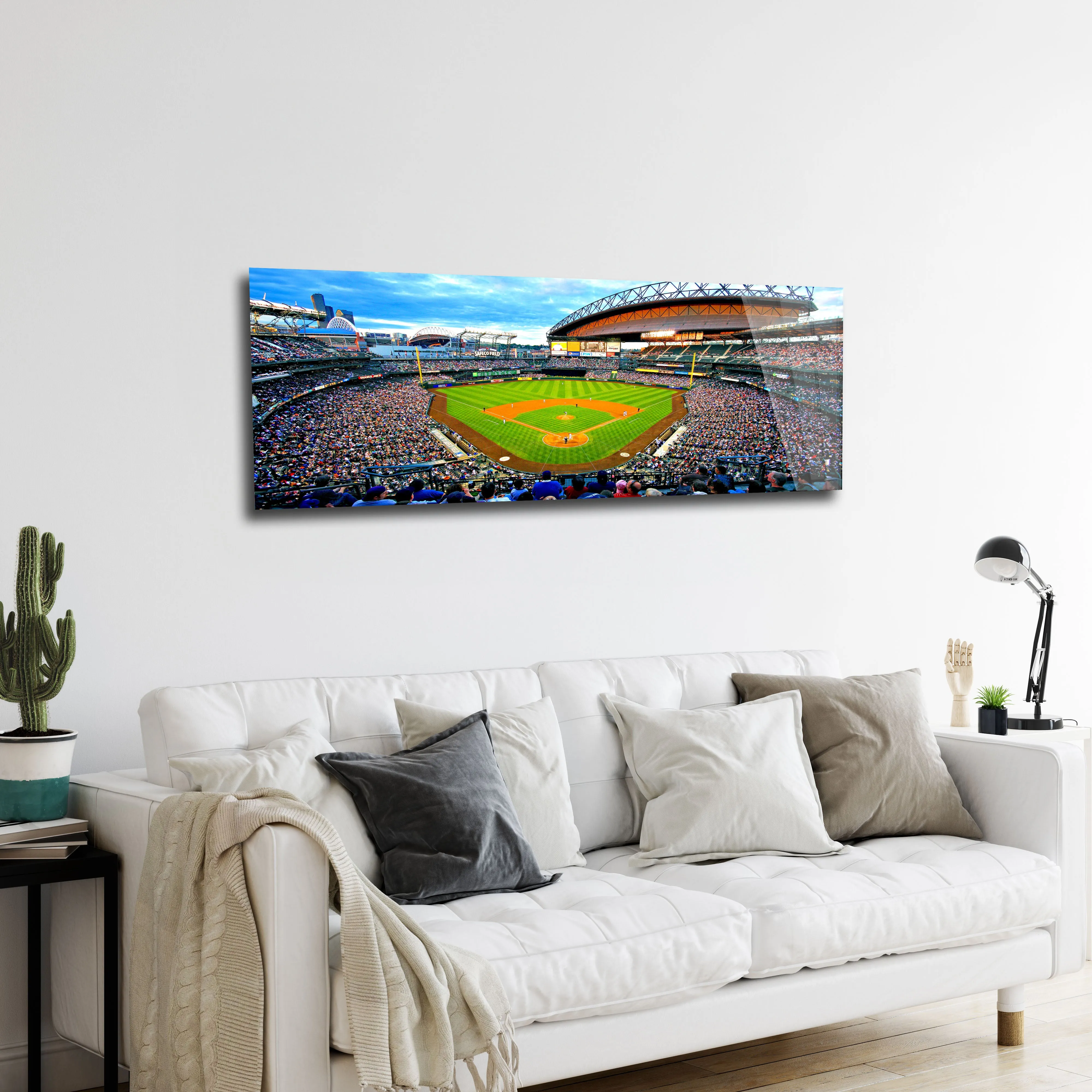 T-mobile park baseball stadium - Seattle stadium panoramic metal print by PortriLux