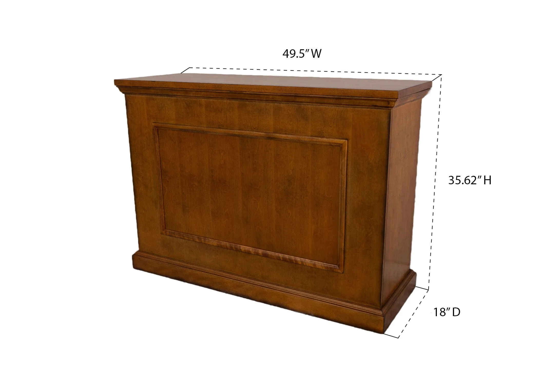 The Elevate 72009 Honey Oak Smart TV Lift Cabinet for 50 Inch Flat screen TVs