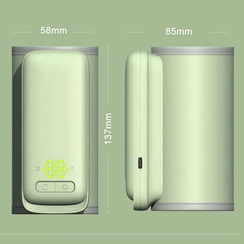 Top Sale Bottle Heating Jacket 6Levels Adjustment Temperature Display Night Light Lighting Portable Baby Bottle Heater 6000Amh