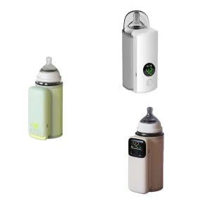 Top Sale Bottle Heating Jacket 6Levels Adjustment Temperature Display Night Light Lighting Portable Baby Bottle Heater 6000Amh