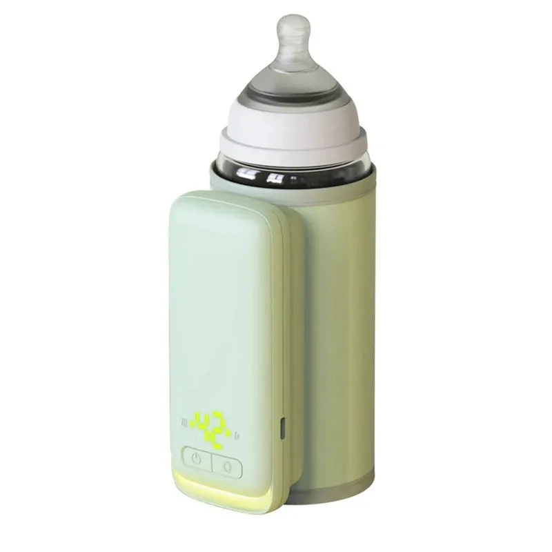 Top Sale Bottle Heating Jacket 6Levels Adjustment Temperature Display Night Light Lighting Portable Baby Bottle Heater 6000Amh