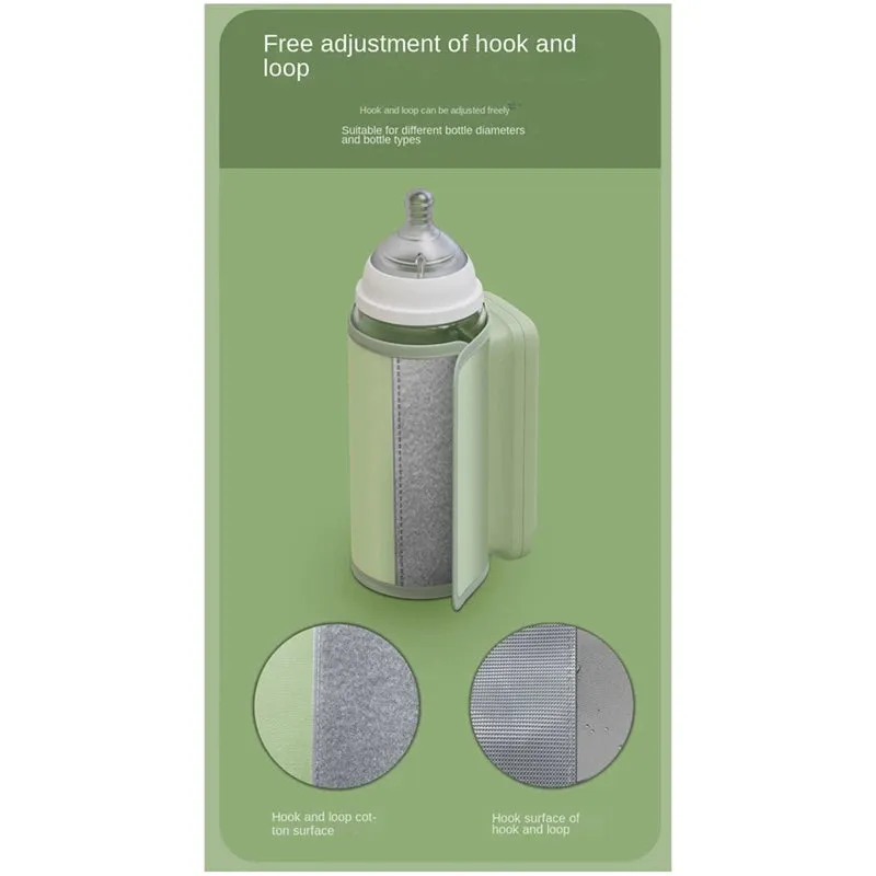 Top Sale Bottle Heating Jacket 6Levels Adjustment Temperature Display Night Light Lighting Portable Baby Bottle Heater 6000Amh