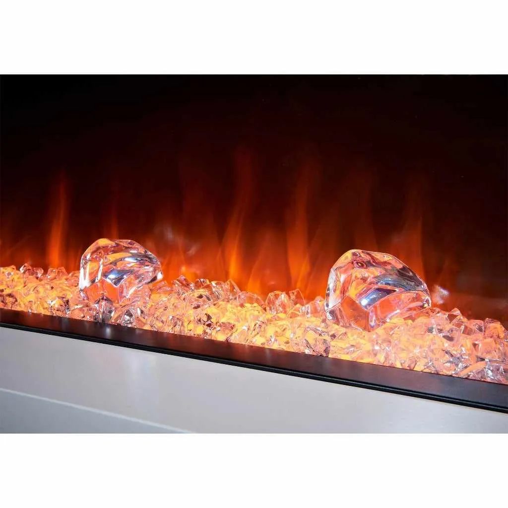 Trento 74" Pre-Built Media Wall Fireplace - Electric Fire Package