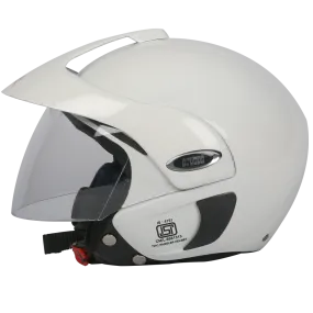 TVS Helmet Half Face Pearl White ML
