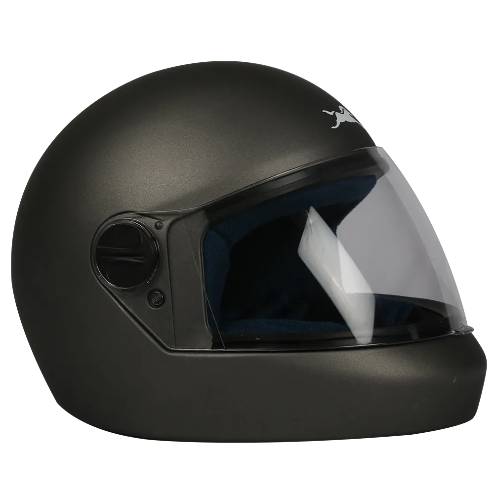 TVS Sil Met JL Full Face Helmet (Color: Grey) | ISI & DOT Certified | Superior Safety, Comfort, and Style for Every Ride