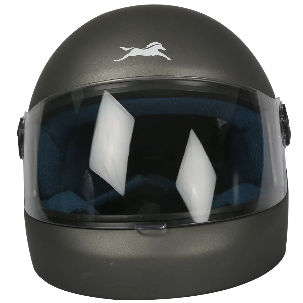 TVS Sil Met JL Full Face Helmet (Color: Grey) | ISI & DOT Certified | Superior Safety, Comfort, and Style for Every Ride