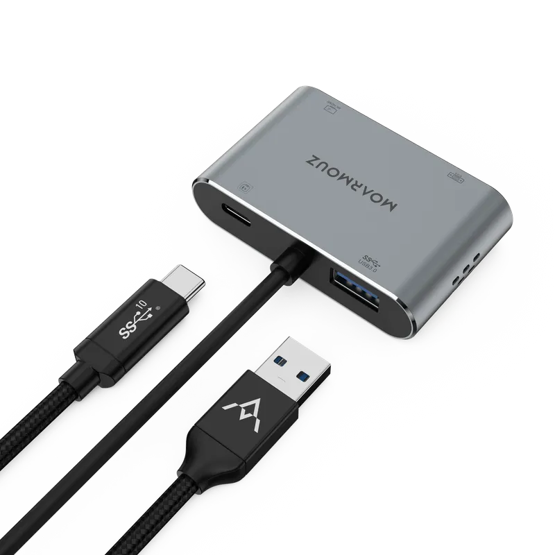 Type C (USB-C) 4 in 1 Dual Display Hub