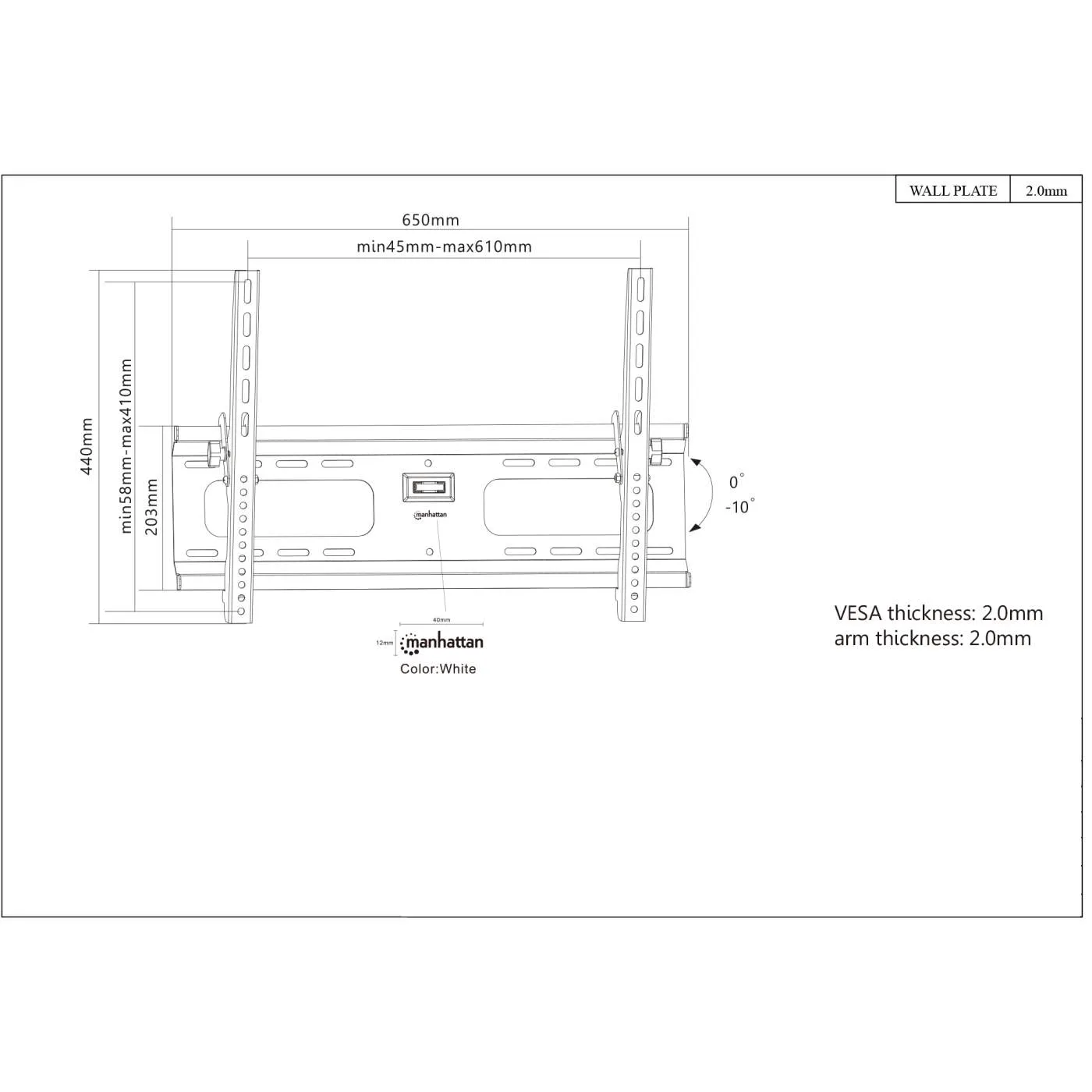 Universal Flat-Panel TV Tilting Wall Mount