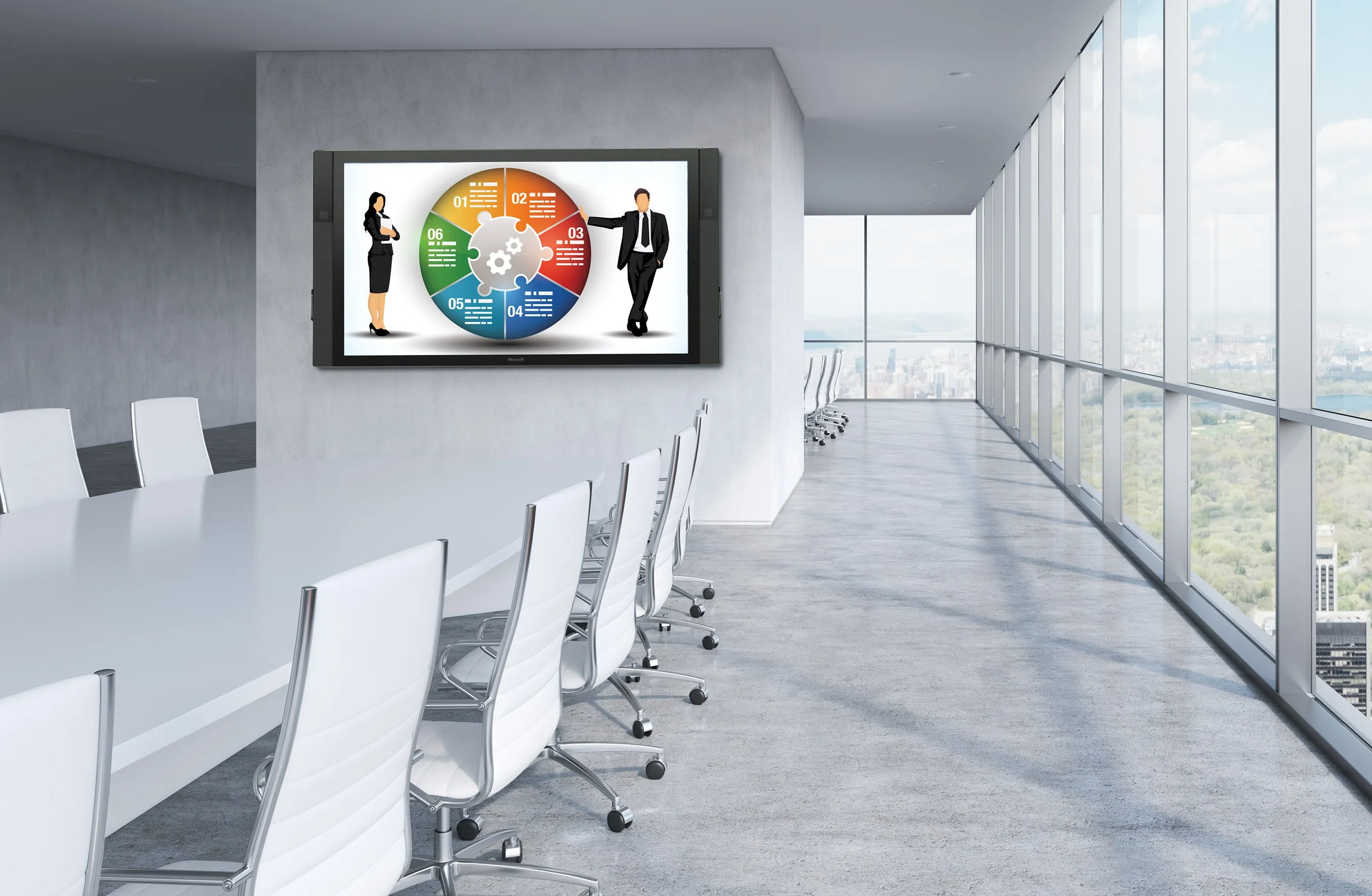 Universal Flat Wall Mount for use with the Microsoft® Surface™ Hub (Compatible with both 55" and 84" Models)