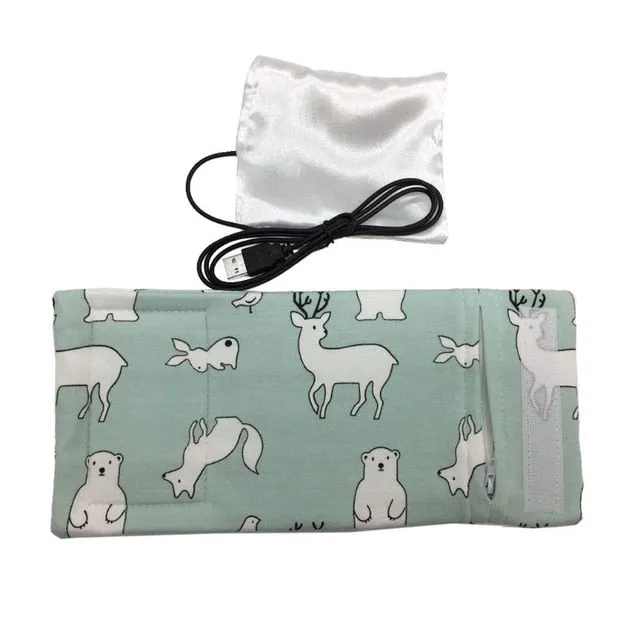 USB Milk Water Warmer Travel Stroller Insulated Bag