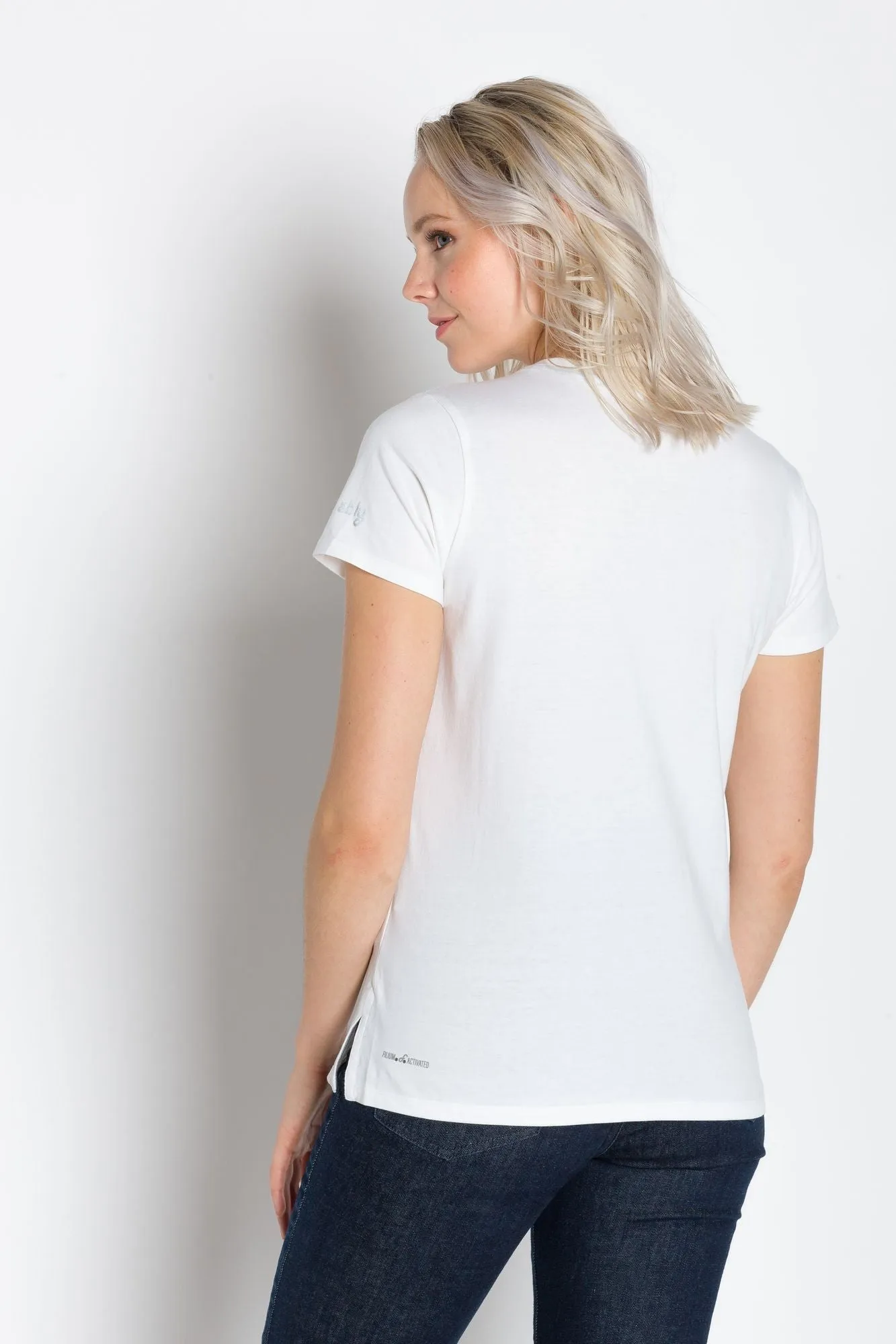 Vanessa Heavy Tee | Women's Anti-Stain Deep V-Neck T-Shirt