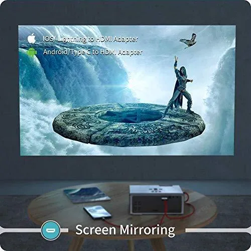 VANKYO Leisure 410 [Mini Tripod Included] Outdoor Projector with 1080P Supported, Portable Projector Compatiable with iOS/Android Connection, TV Stick, HDMI, PS5, VGA, USB for Home Entertainment