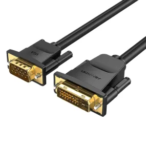 Vention 1080p 60Hz DVI (24 1) Male to VGA Male Gold Plated (EABB) Video Cable for PC, TV, Monitors, Laptops, Projectors (Available in 1M, and 1.5M)