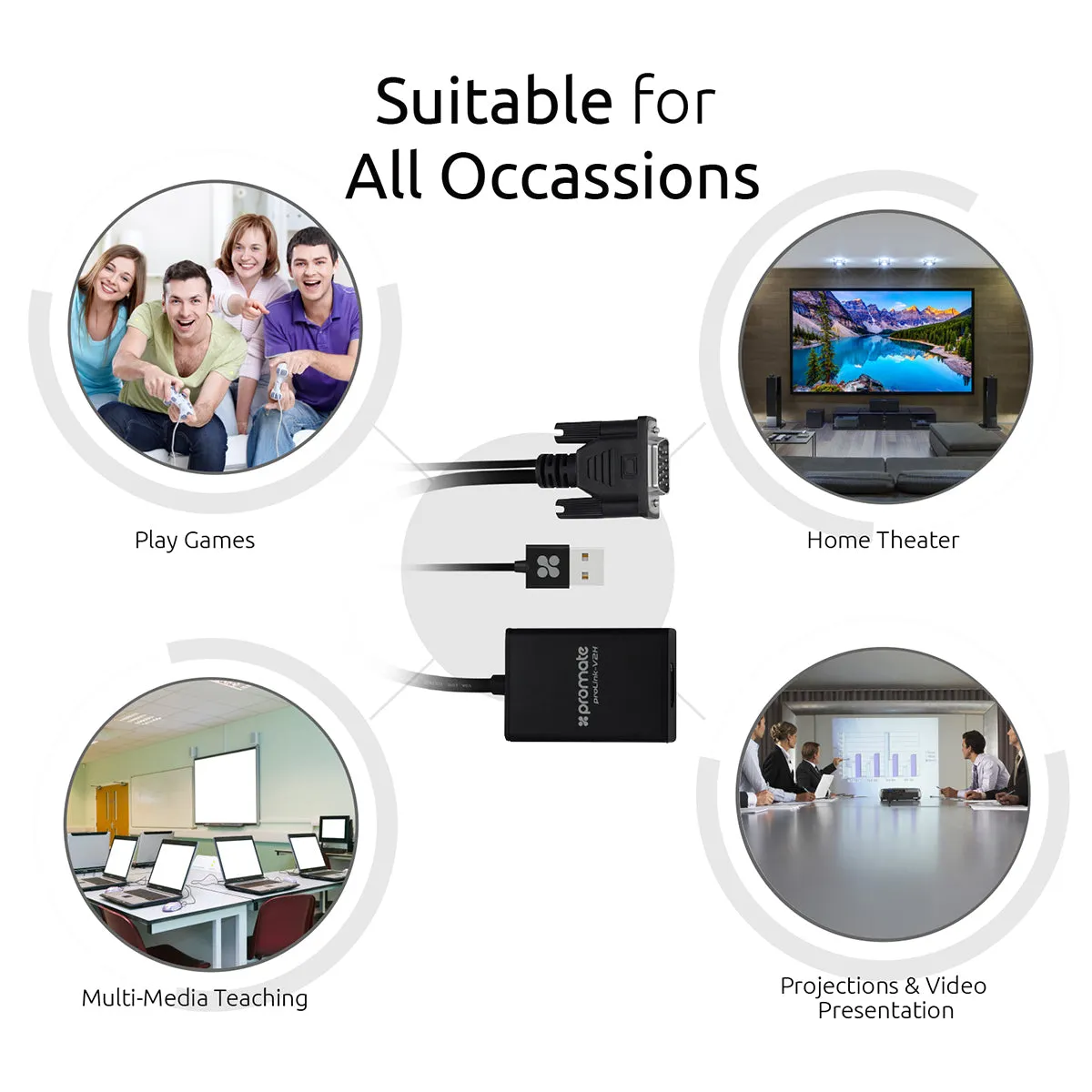 VGA-to-HDMI® Adaptor Kit with Audio Support