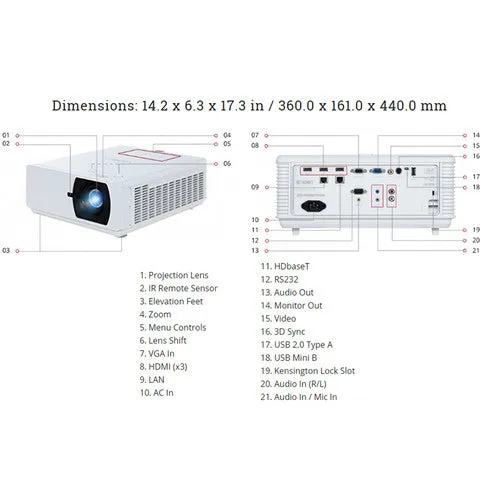 ViewSonic LS800HD 5000-Lumen Full HD Laser DLP Projector