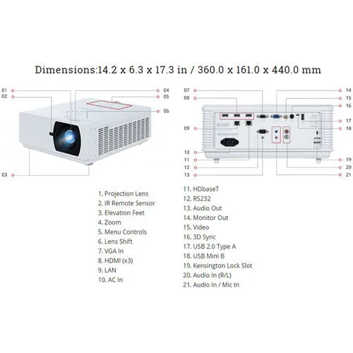 ViewSonic LS800WU 5500-Lumen WUXGA Laser DLP Projector