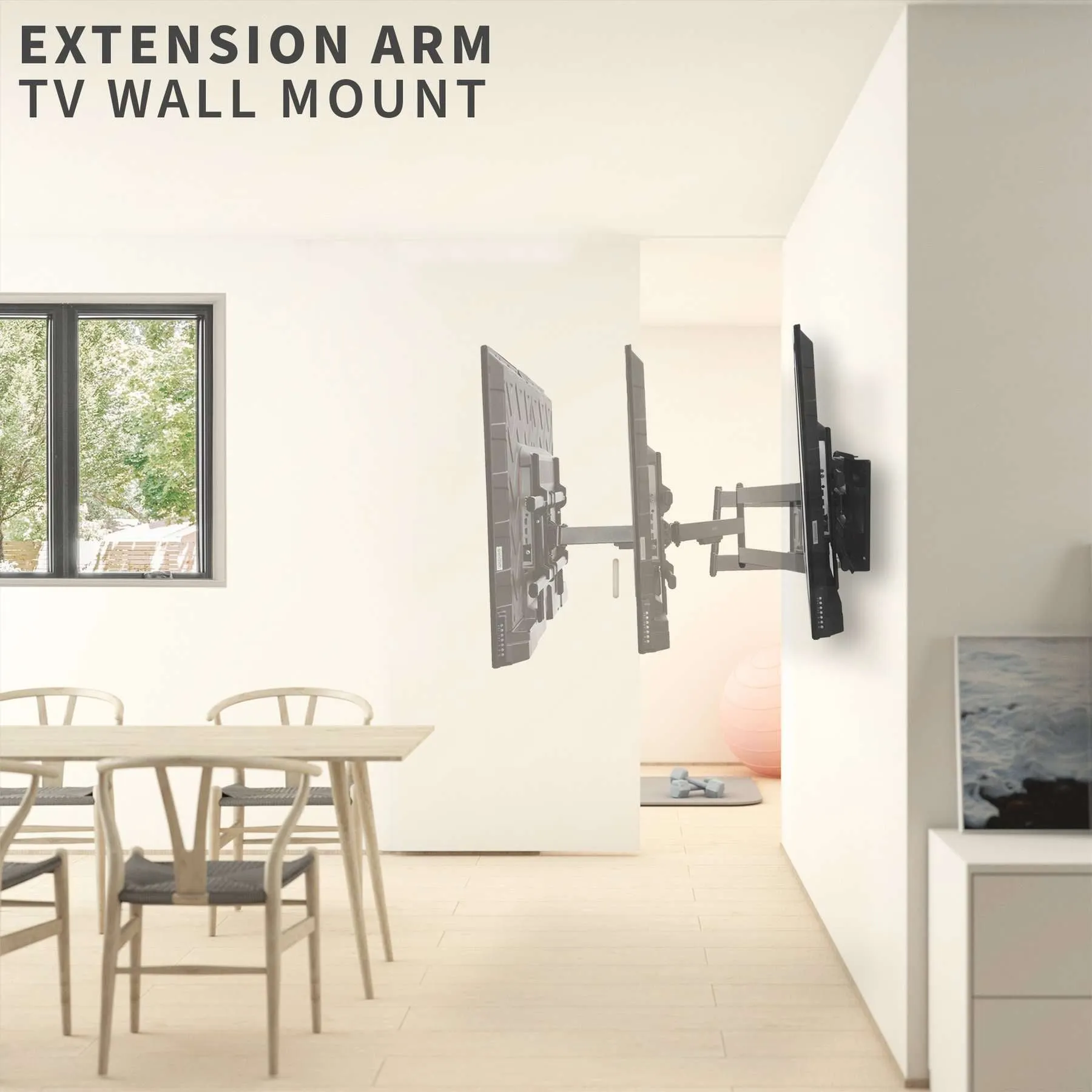 VIVO Long-Arm Adjustable TV Wall Mount, MOUNT-VW080L