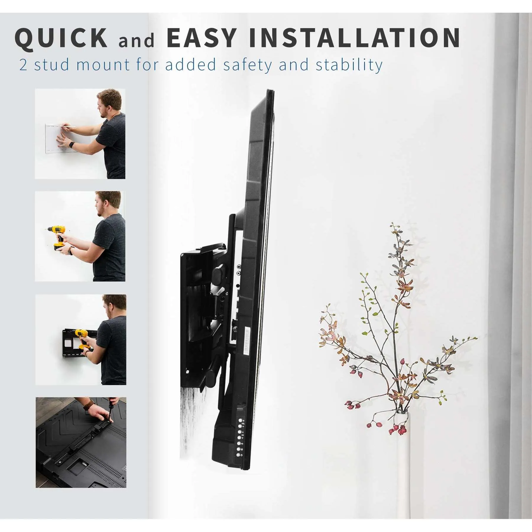 VIVO Long-Arm Adjustable TV Wall Mount, MOUNT-VW080L