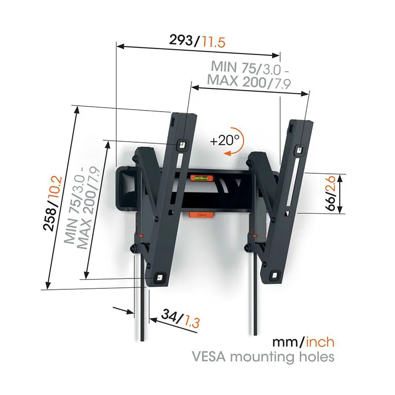 Vogels TVM 3215 Tilting TV Wall Mount - 19 to 43" (Each)