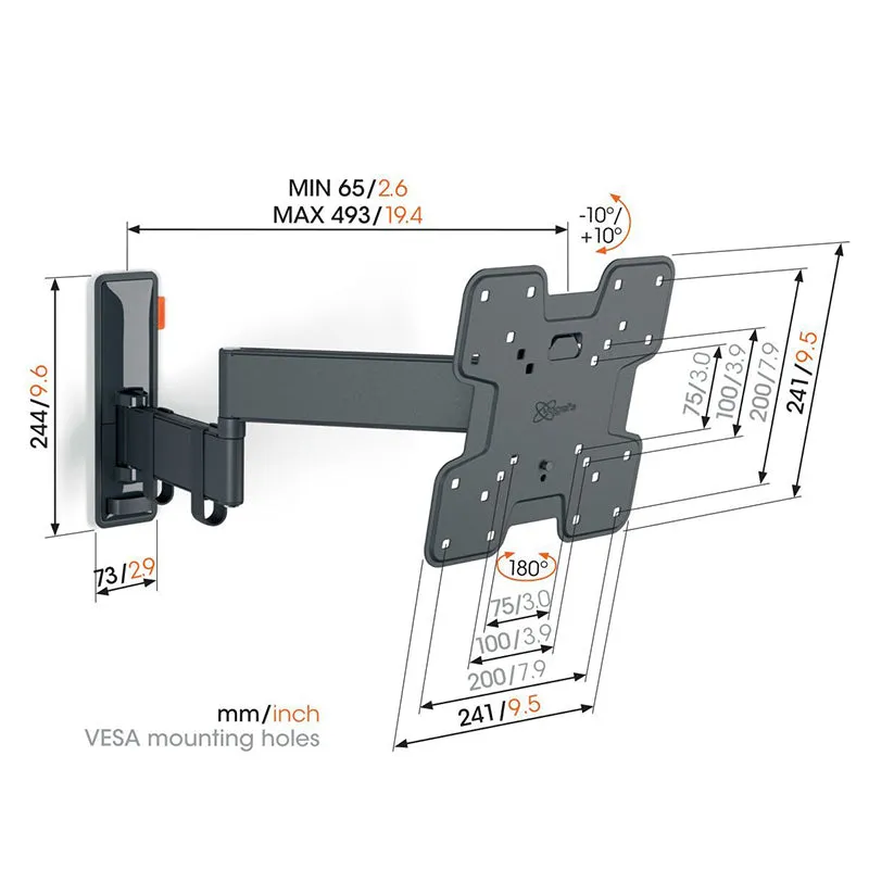 Vogels TVM 3245 Full-Motion TV Wall Mount - 19 to 43" (Each)