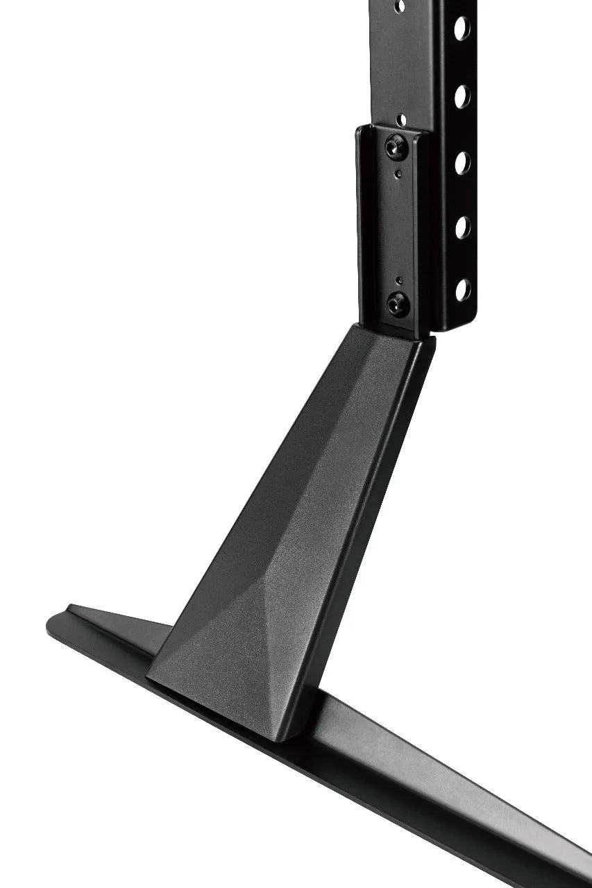 Volkano Steel series Universal Tabletop TV stand for 23” – 75” TVs.