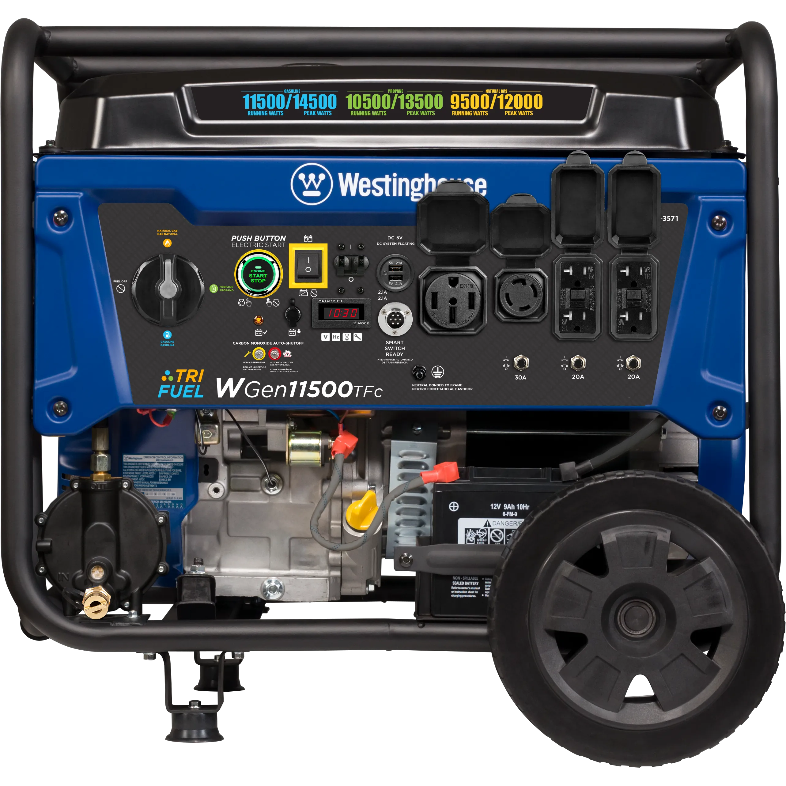 WGen11500TFc - Tri-Fuel with CO Sensor