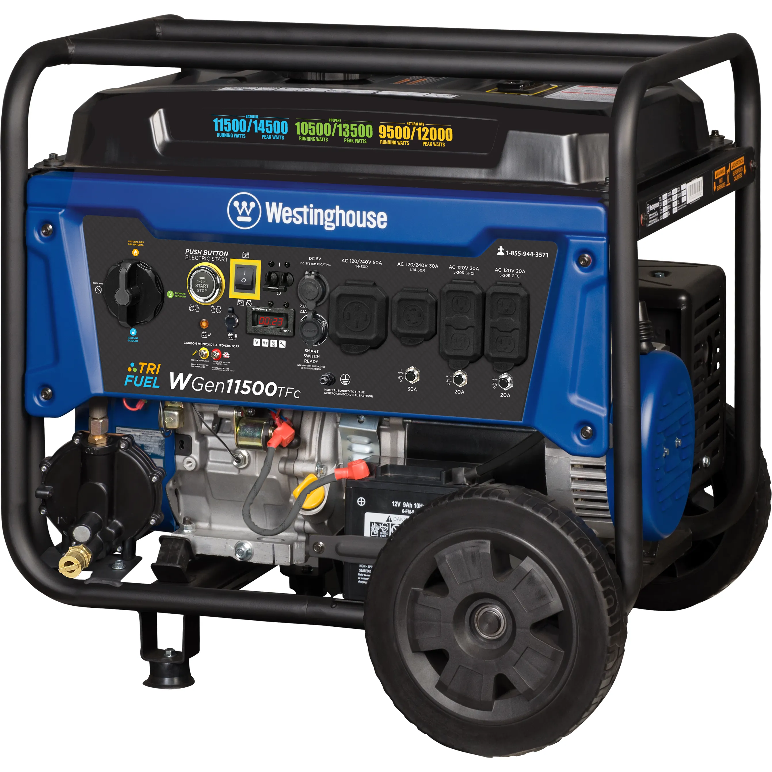 WGen11500TFc - Tri-Fuel with CO Sensor