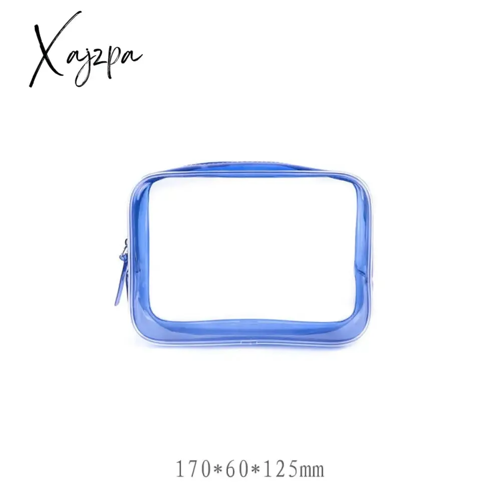 Xajzpa - PVC waterproof transparent cosmetic bag wash bath storage bag travel multi-function storage bag cosmetic handbag tool box
