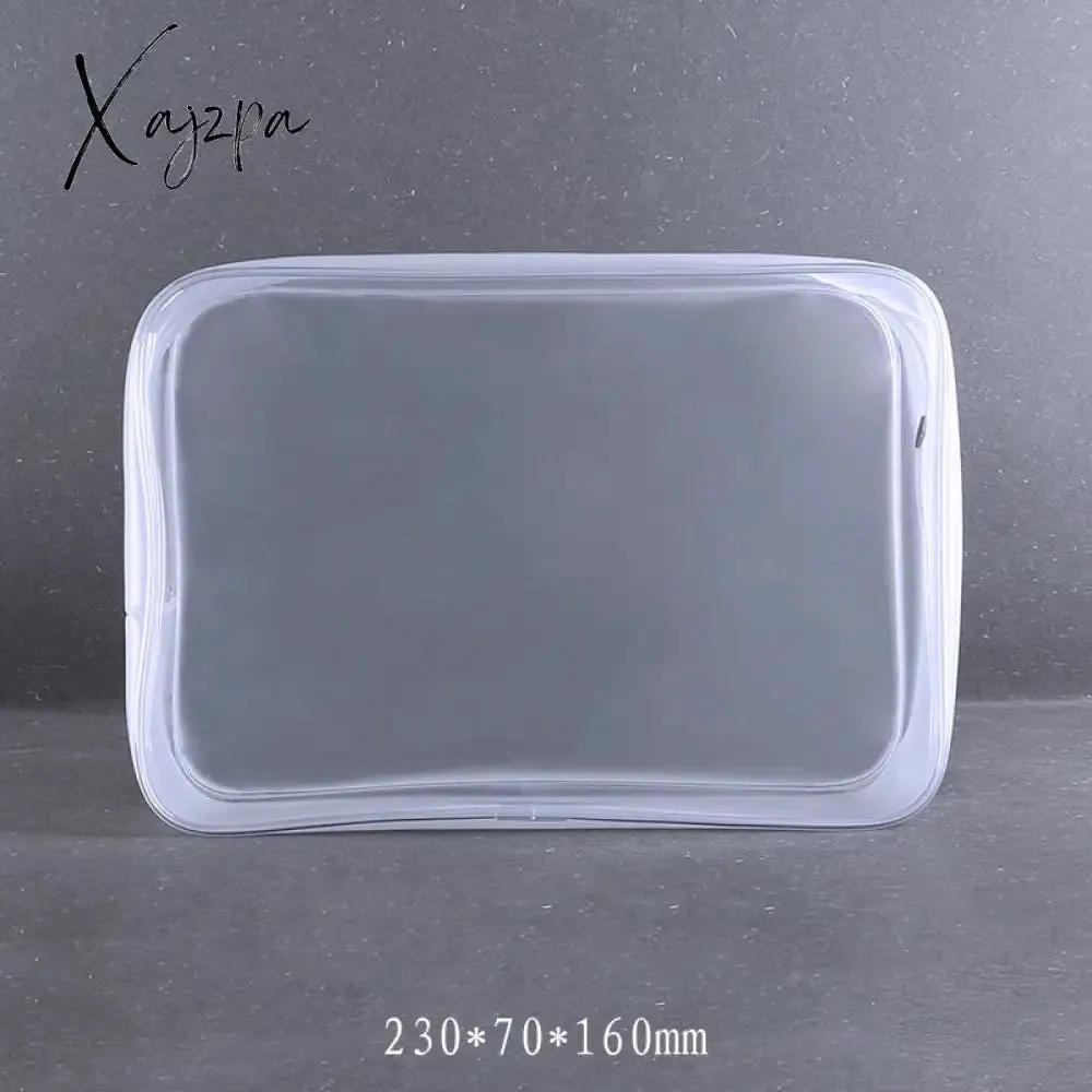 Xajzpa - PVC waterproof transparent cosmetic bag wash bath storage bag travel multi-function storage bag cosmetic handbag tool box
