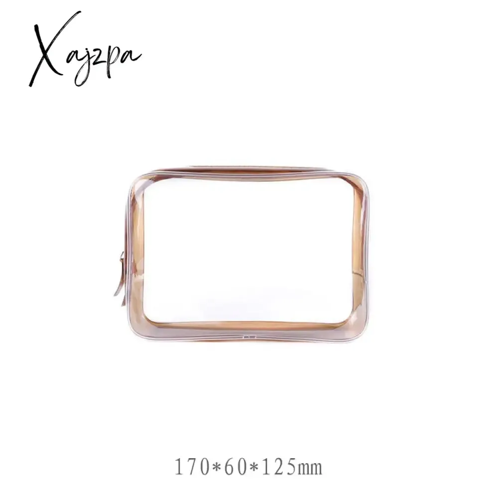 Xajzpa - PVC waterproof transparent cosmetic bag wash bath storage bag travel multi-function storage bag cosmetic handbag tool box