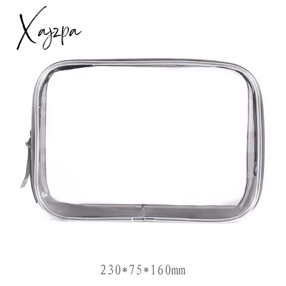 Xajzpa - PVC waterproof transparent cosmetic bag wash bath storage bag travel multi-function storage bag cosmetic handbag tool box
